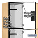 Salsbury 15" Wide Triple Tier Designer Wood Locker - 3 Wide - 6 Feet High - 18 Inches Deep - Maple - Hasps - Sweatfully