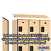 Salsbury 15" Wide Triple Tier Designer Wood Locker - 3 Wide - 6 Feet High - 18 Inches Deep - Maple - Hasps - Sweatfully