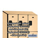 Salsbury 15" Wide Triple Tier Designer Wood Locker - 3 Wide - 6 Feet High - 18 Inches Deep - Maple - Hasps - Sweatfully