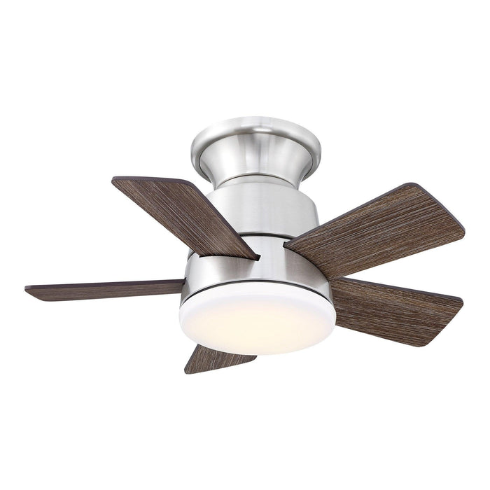 24" Farmhouse Flush Mount Reversible Iron Ceiling Fan with Lighting and Remote Control - Sweatfully