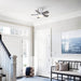24" Farmhouse Flush Mount Reversible Iron Ceiling Fan with Lighting and Remote Control - Sweatfully