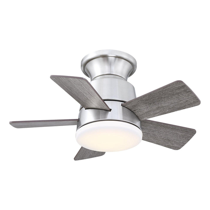 24" Farmhouse Flush Mount Reversible Iron Ceiling Fan with Lighting and Remote Control - Sweatfully