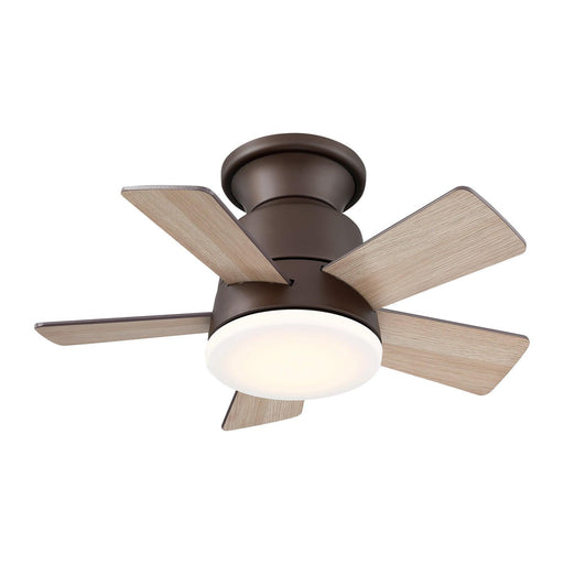 24" Farmhouse Flush Mount Reversible Iron Ceiling Fan with Lighting and Remote Control - Sweatfully
