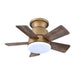 24" Farmhouse Flush Mount Reversible Iron Ceiling Fan with Lighting and Remote Control - Sweatfully