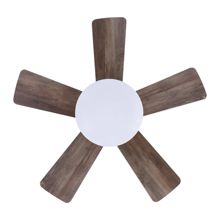 24" Farmhouse Flush Mount Reversible Iron Ceiling Fan with Lighting and Remote Control - Sweatfully