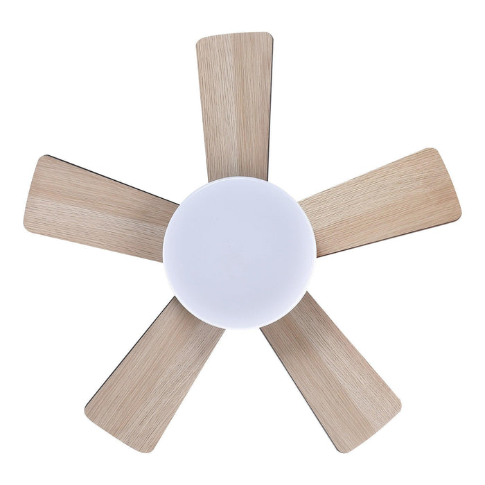 24" Farmhouse Flush Mount Reversible Iron Ceiling Fan with Lighting and Remote Control - Sweatfully