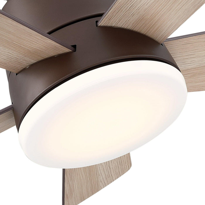 24" Farmhouse Flush Mount Reversible Iron Ceiling Fan with Lighting and Remote Control - Sweatfully