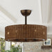 24" Farmhouse DC Motor Ceiling Fan with Lighting and Remote Control - Sweatfully