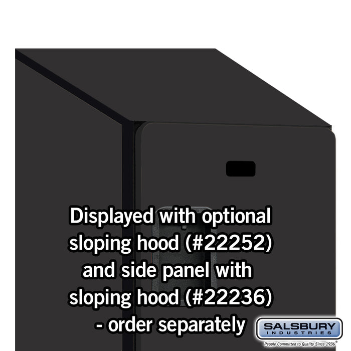Salsbury 15" Wide Four Tier Designer Wood Locker - 1 Wide - 6 Feet High - 21 Inches Deep - Black - Hasps - Sweatfully