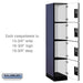 Salsbury 15" Wide Four Tier Designer Wood Locker - 1 Wide - 6 Feet High - 21 Inches Deep - Blue - Hasps - Sweatfully