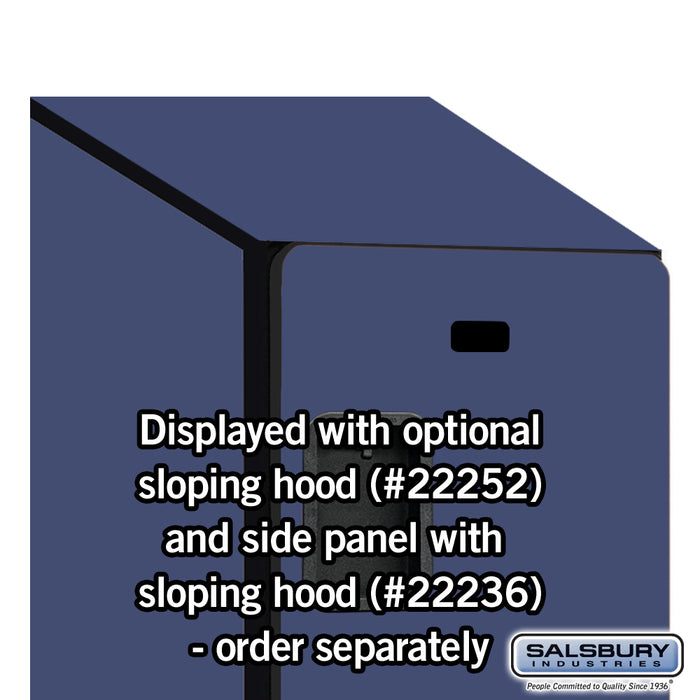 Salsbury 15" Wide Four Tier Designer Wood Locker - 1 Wide - 6 Feet High - 21 Inches Deep - Blue - Hasps - Sweatfully