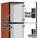Salsbury 15" Wide Four Tier Designer Wood Locker - 1 Wide - 6 Feet High - 21 Inches Deep - Cherry - Hasps - Sweatfully