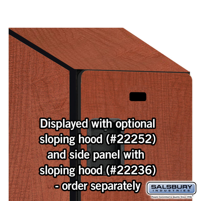 Salsbury 15" Wide Four Tier Designer Wood Locker - 1 Wide - 6 Feet High - 21 Inches Deep - Cherry - Hasps - Sweatfully