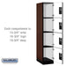 Salsbury 15" Wide Four Tier Designer Wood Locker - 1 Wide - 6 Feet High - 21 Inches Deep - Mahogany - Hasps - Sweatfully