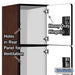 Salsbury 15" Wide Four Tier Designer Wood Locker - 1 Wide - 6 Feet High - 21 Inches Deep - Mahogany - Hasps - Sweatfully