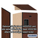 Salsbury 15" Wide Four Tier Designer Wood Locker - 1 Wide - 6 Feet High - 21 Inches Deep - Mahogany - Hasps - Sweatfully