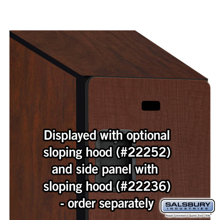 Salsbury 15" Wide Four Tier Designer Wood Locker - 1 Wide - 6 Feet High - 21 Inches Deep - Mahogany - Hasps - Sweatfully