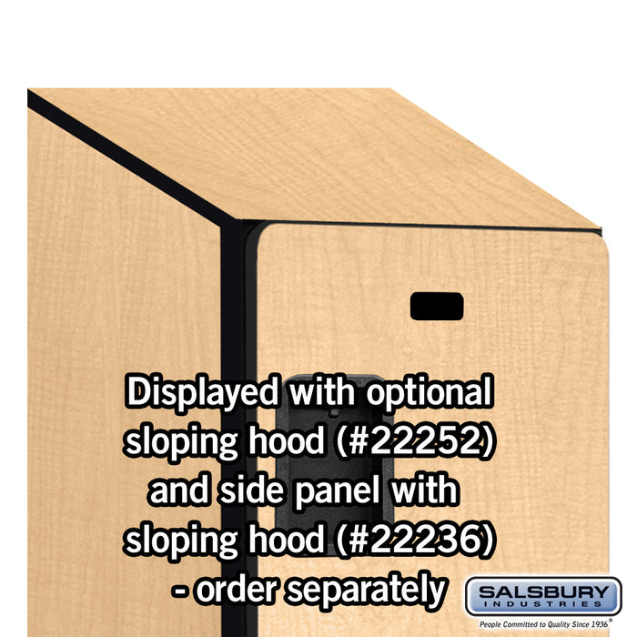 Salsbury 15" Wide Four Tier Designer Wood Locker - 1 Wide - 6 Feet High - 21 Inches Deep - Maple - Hasps - Sweatfully