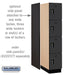 Salsbury 15" Wide Four Tier Designer Wood Locker - 1 Wide - 6 Feet High - 24 Inches Deep - Black - Black Electronic Locks - Sweatfully