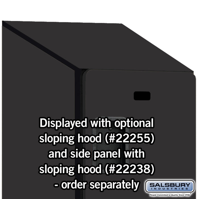 Salsbury 15" Wide Four Tier Designer Wood Locker - 1 Wide - 6 Feet High - 24 Inches Deep - Black - Hasps - Sweatfully