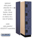 Salsbury 15" Wide Four Tier Designer Wood Locker - 1 Wide - 6 Feet High - 24 Inches Deep - Blue - Hasps - Sweatfully