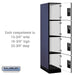 Salsbury 15" Wide Four Tier Designer Wood Locker - 1 Wide - 6 Feet High - 24 Inches Deep - Blue - Hasps - Sweatfully