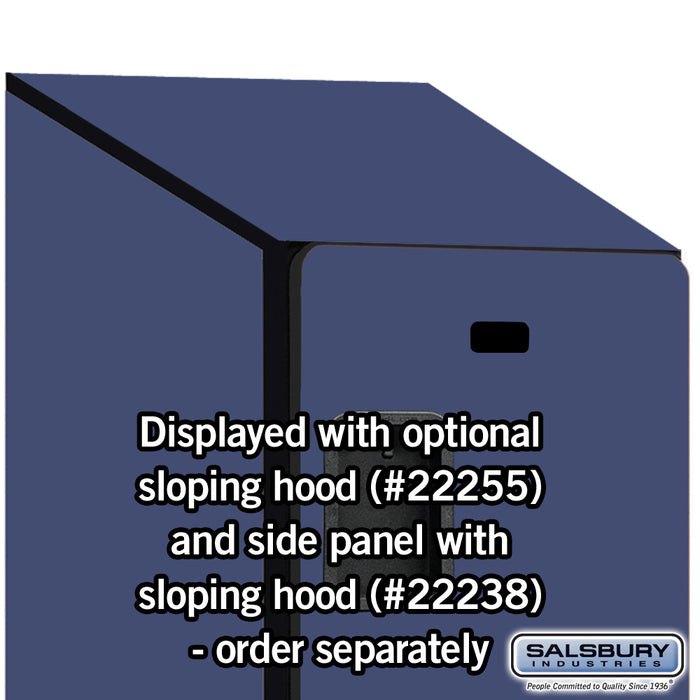 Salsbury 15" Wide Four Tier Designer Wood Locker - 1 Wide - 6 Feet High - 24 Inches Deep - Blue - Hasps - Sweatfully