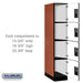 Salsbury 15" Wide Four Tier Designer Wood Locker - 1 Wide - 6 Feet High - 24 Inches Deep - Cherry - Hasps - Sweatfully