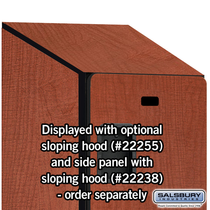 Salsbury 15" Wide Four Tier Designer Wood Locker - 1 Wide - 6 Feet High - 24 Inches Deep - Cherry - Hasps - Sweatfully