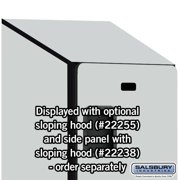 Salsbury 15" Wide Four Tier Designer Wood Locker - 1 Wide - 6 Feet High - 24 Inches Deep - Gray - Hasps - Sweatfully