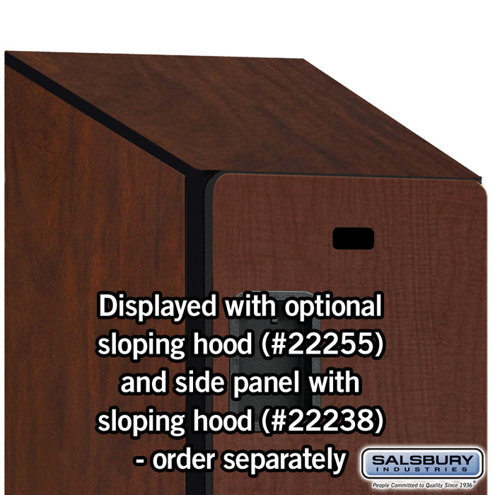 Salsbury 15" Wide Four Tier Designer Wood Locker - 1 Wide - 6 Feet High - 24 Inches Deep - Mahogany - Hasps - Sweatfully