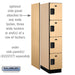 Salsbury 15" Wide Four Tier Designer Wood Locker - 1 Wide - 6 Feet High - 24 Inches Deep - Maple - Hasps - Sweatfully