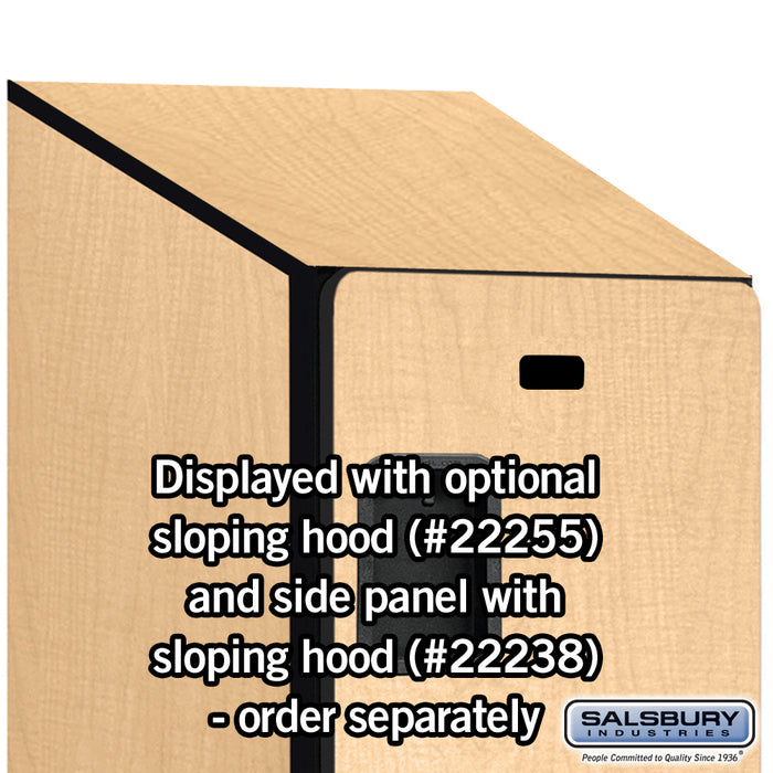Salsbury 15" Wide Four Tier Designer Wood Locker - 1 Wide - 6 Feet High - 24 Inches Deep - Maple - Hasps - Sweatfully