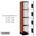Salsbury 15" Wide Four Tier Designer Wood Locker - 1 Wide - 6 Feet High - 18 Inches Deep - Cherry - Silver Electronic Locks - Sweatfully