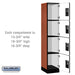 Salsbury 15" Wide Four Tier Designer Wood Locker - 1 Wide - 6 Feet High - 18 Inches Deep - Cherry - Hasps - Sweatfully