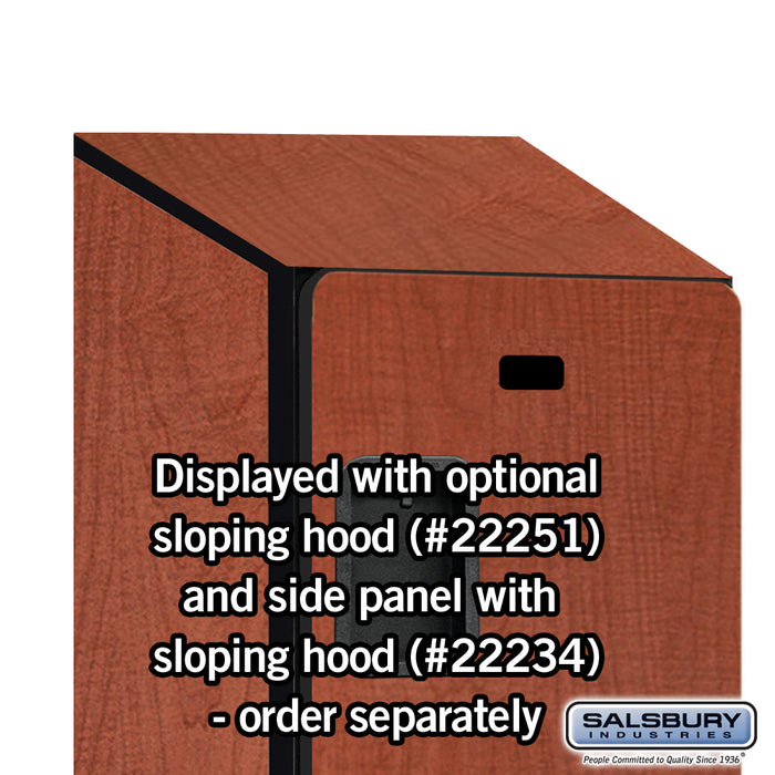 Salsbury 15" Wide Four Tier Designer Wood Locker - 1 Wide - 6 Feet High - 18 Inches Deep - Cherry - Hasps - Sweatfully