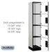 Salsbury 15" Wide Four Tier Designer Wood Locker - 1 Wide - 6 Feet High - 18 Inches Deep - Gray - Black Electronic Locks - Sweatfully