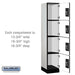 Salsbury 15" Wide Four Tier Designer Wood Locker - 1 Wide - 6 Feet High - 18 Inches Deep - Gray - Silver Resettable Combination Locks - Sweatfully