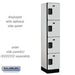 Salsbury 15" Wide Four Tier Designer Wood Locker - 1 Wide - 6 Feet High - 18 Inches Deep - Gray - Hasps - Sweatfully