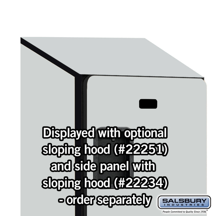 Salsbury 15" Wide Four Tier Designer Wood Locker - 1 Wide - 6 Feet High - 18 Inches Deep - Gray - Hasps - Sweatfully