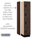 Salsbury 15" Wide Four Tier Designer Wood Locker - 1 Wide - 6 Feet High - 18 Inches Deep - Mahogany - Black Resettable Combination Locks - Sweatfully