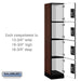 Salsbury 15" Wide Four Tier Designer Wood Locker - 1 Wide - 6 Feet High - 18 Inches Deep - Mahogany - Silver Resettable Combination Locks - Sweatfully