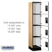 Salsbury 15" Wide Four Tier Designer Wood Locker - 1 Wide - 6 Feet High - 18 Inches Deep - Maple - Hasps - Sweatfully