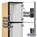 Salsbury 15" Wide Four Tier Designer Wood Locker - 1 Wide - 6 Feet High - 18 Inches Deep - Maple - Hasps - Sweatfully