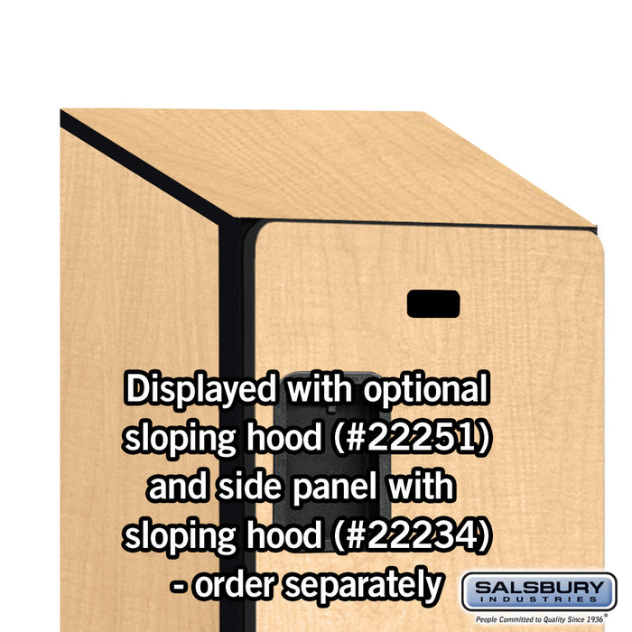 Salsbury 15" Wide Four Tier Designer Wood Locker - 1 Wide - 6 Feet High - 18 Inches Deep - Maple - Hasps - Sweatfully