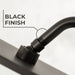10.5 in. S-Shaped Stainless Steel Shower Head Extension Arm (Black Finish) - Sweatfully