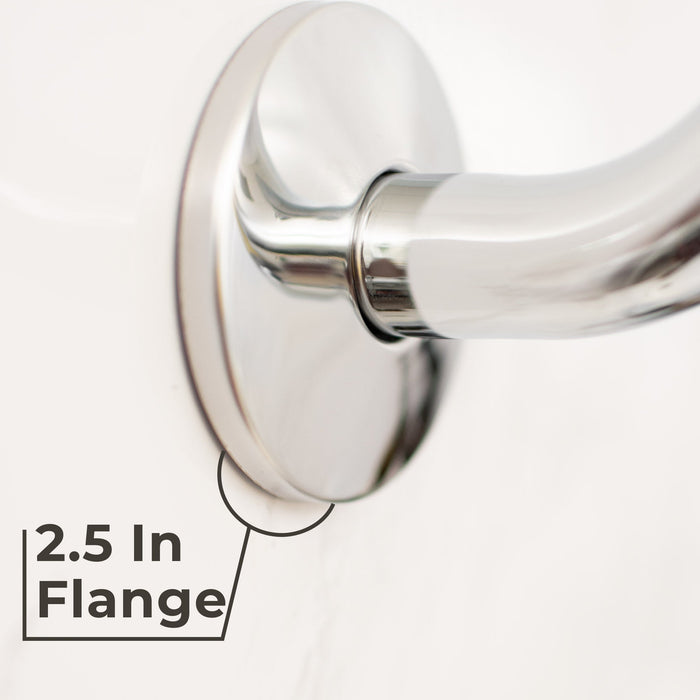 10.5 in. S-Shaped Stainless Steel Shower Head Extension Arm (Chrome Finish) - Sweatfully