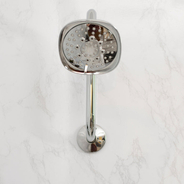 10.5 in. S-Shaped Stainless Steel Shower Head Extension Arm (Chrome Finish) - Sweatfully