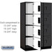 Salsbury 15" Wide Four Tier Designer Wood Locker - 3 Wide - 6 Feet High - 21 Inches Deep - Black - Black Electronic Locks - Sweatfully