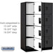 Salsbury 15" Wide Four Tier Designer Wood Locker - 3 Wide - 6 Feet High - 21 Inches Deep - Black - Hasps - Sweatfully